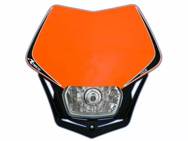 Mascherina Faro Anteriore Racetech V-Face Universale Moto Headlight ARANCIO KTM