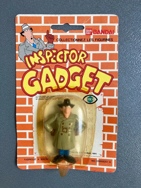 lot 3 Figurines vintage pvc - INSPECTEUR GADGET - Bandai / FR3 1983