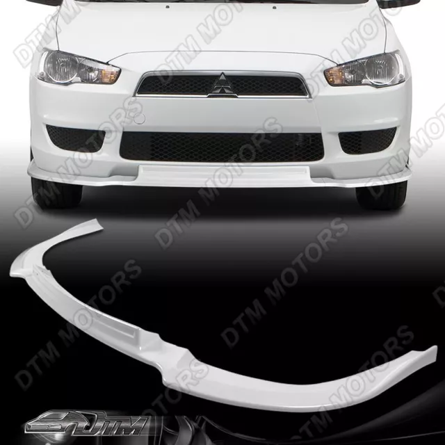 For 08-15 Mits Lancer RA-Style Painted White Front Bumper Splitter Spoiler Lip