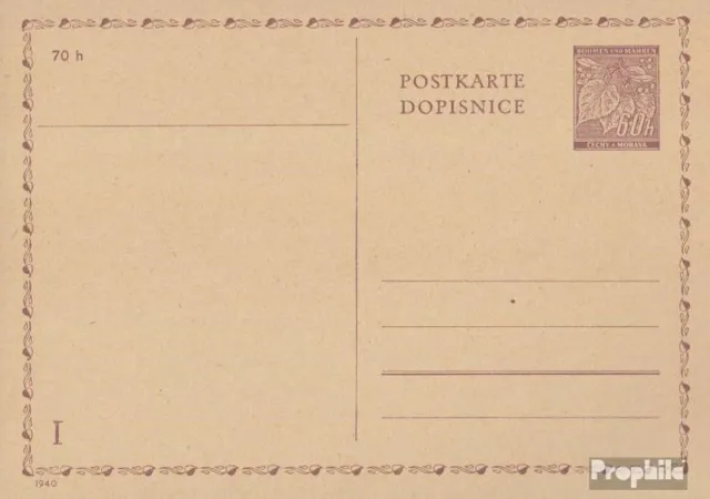 Böhmen und Mähren P8 Amtliche Postkarte gefälligkeitsgestempelt gebraucht 1940 L