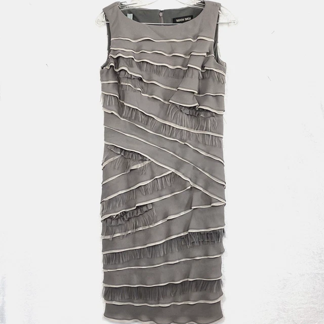 TADASHI SHOJI Women's Dress Chiffon Layered Women Dress Sz 6 Wedding TADASHI SHOJI Women's Dress Chiffon Layered Women Dress Sz 6 Wedding
