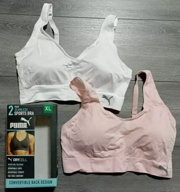 PUMA WOMEN'S SPORTS Bra Dry Cell Medium Impact Size Large New With Tags  $22.70 - PicClick AU