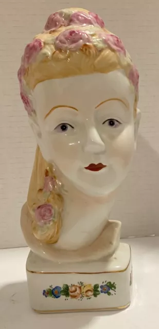 Nippon Porcelain Lady Bust 10" Vintage  Wall Hanging Pocket Statue