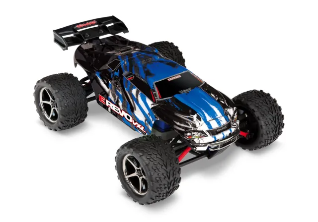 Traxxas RC Elektro Buggy E-Revo 4WD 1:16 2,4 Ghz RTR blauX TRX71076-8