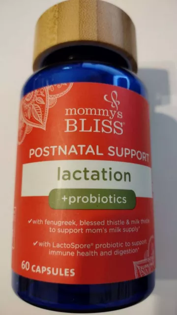 Mommy's Bliss Postnatal Lactation Support + Probiotics, 60 Capsules