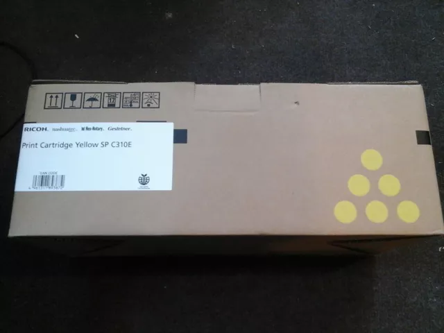 Genuine Ricoh Toner Cartridge Yellow 407639 SP C310E A- VAT Included