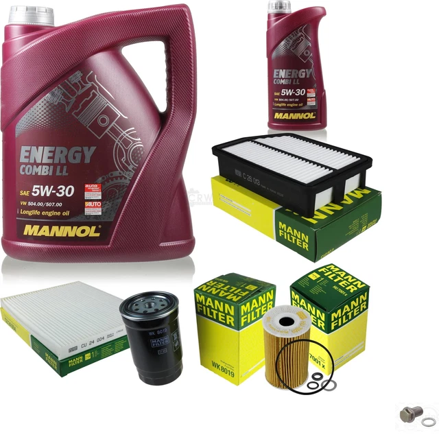 Mann-Filter Controllo Set 6 L mannol Energy Combi Ll 5W-30 per Hyundai IX35