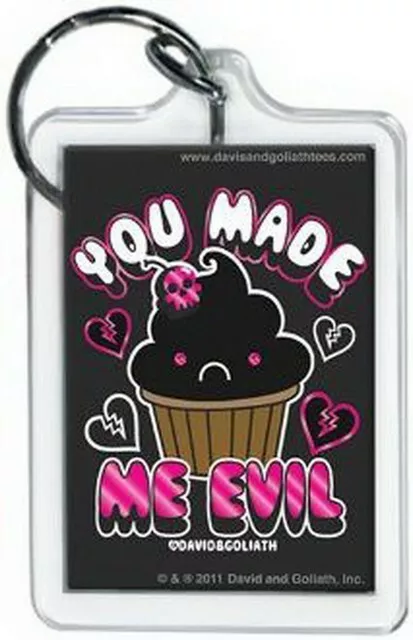 David and Goliath You Made Me Evil Lucite Keychain 65772KR