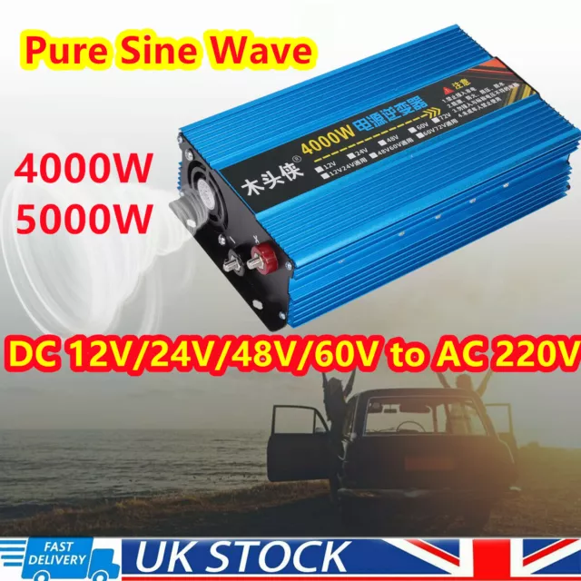 Power Inverter DC12/24/48/60V to AC220V Modified Sine Wave 4000W/5000W Converter