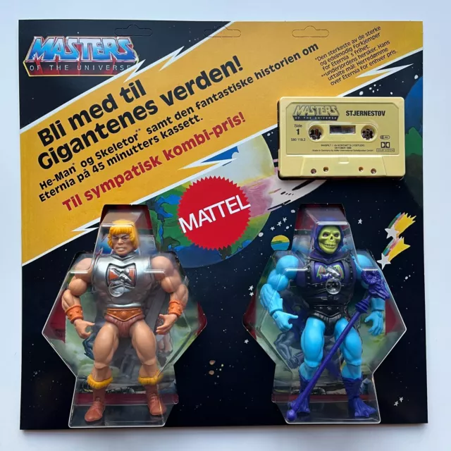 Norway He-Man Skeletor 2Pack Masters of the Universe MotU MOC PROMO Vintage look