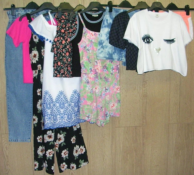 RIVER ISLAND NEXT etc Girls Summer Bundle Dress Jeans Tops Age 9-10 140cm