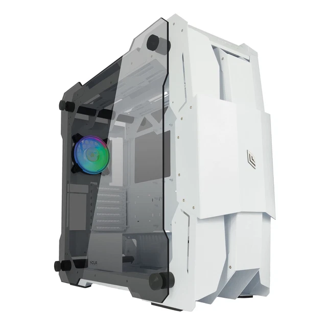Case PC Gaming Noua Nexus P200 ATX - Vetro Temperato, Ventola ARGB, Bianco