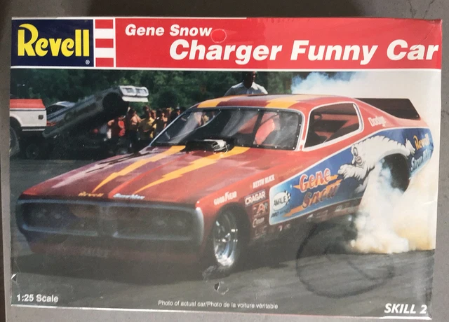 Gene Snow Charger Funny Car - Revell 1/25 Scale Model Kit - NIB Factory Sealed Gene Snow Charger Funny Car - Revell 1/25 Scale Model Kit - NIB Factory Sealed