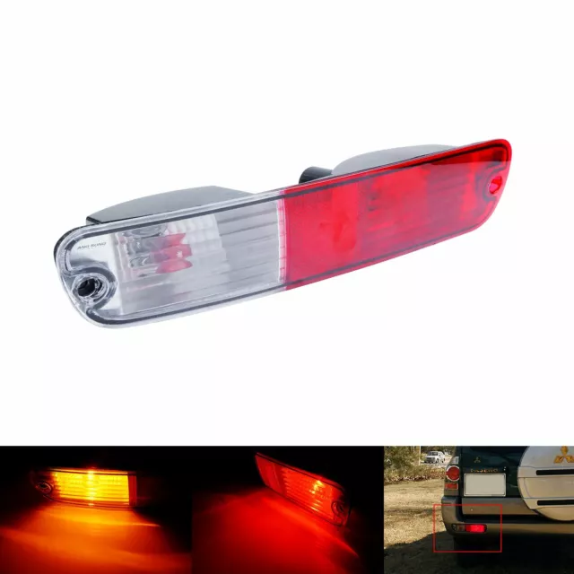 1x Left Rear Bumper Reflector Tail Fog Light Bulb Fit Mitsubishi Pajero  V73 V77