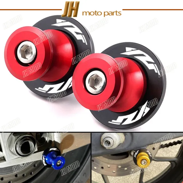 For Yamaha YZF R1 R3 R6 Motorcycle CNC Swing Arm Sliders Spools Stand Screws Red