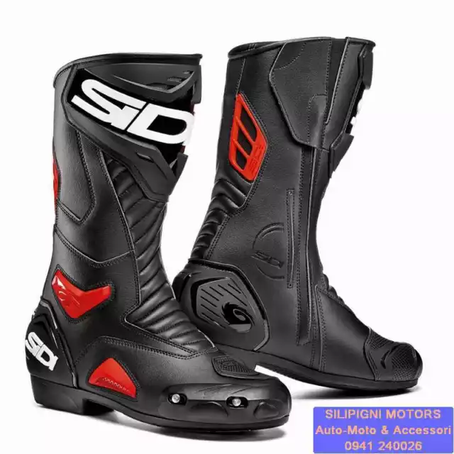 SIDI STIVALI PERFORMER Nero Rosso Stivali Moto Racing