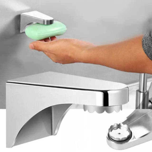 Magnetic Bathroom Soap Dish Soap Holder Soapbox Plate Tray Drain Jewelry Holder