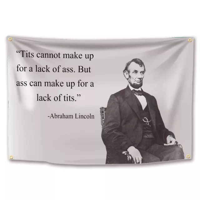 Honest Abe Banner Flags 3x5ft Banner For College Dorm Garage Room Garden Home