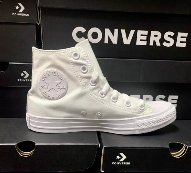Converse Chuck Taylor All Star White Mono High Top Shoes for Men's 1U646 NEW