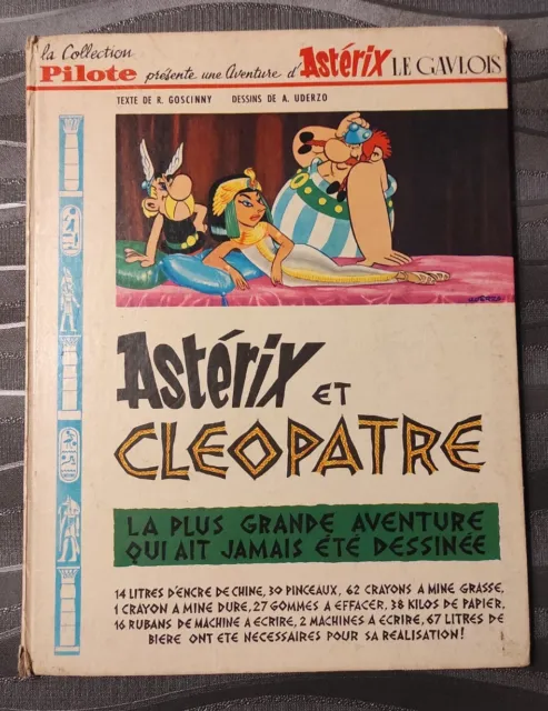 Astérix et Cléopatre T6 Pilote EO 1965 Uderzo Goscinny 16 titres au 4ème Plat