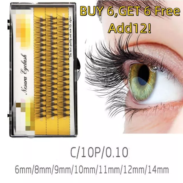 60 Cluster False Eyelashes Faux Mink Individual Eye Lashes Grafting Beauty C Cur