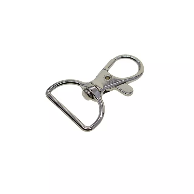 Must Have DIY Accessories 10 Silver Keychains with 20mm Swivel Lobster Clasps