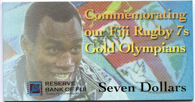 Fiji 7 Dollars Polymer Commemorative Banknote - 2016 (2017 ND), P-120, UNC 5 thumbnail image