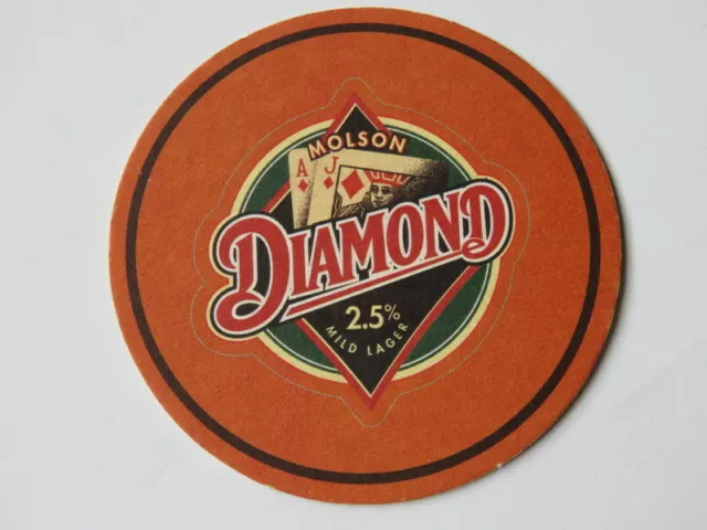 Beer Bar Coaster ~ Molson Diamond 2.5% Mild Lager ~ CANADA Brewing Co, CANADA