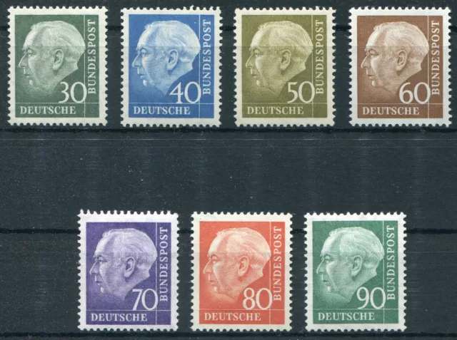 Bund Nr. 259 - 265 sauber postfrisch BRD Heuss II Satz komplett 1956 MNH