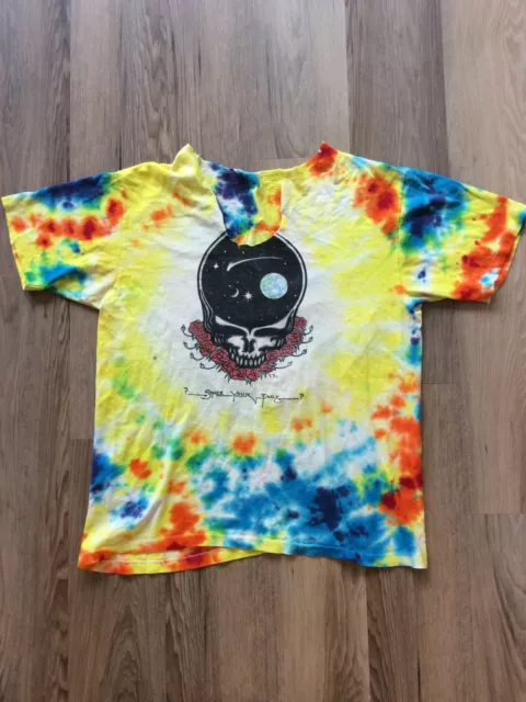 Vintage 1987 Grateful Dead Space Your Face Tie Dye  Shirt Size M Single Stitch