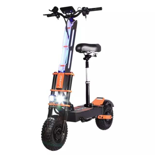 14" E-Scooter mit Sitz 60V 8000W Offroad Reifen Elektroroller Escooter 80-90km/h