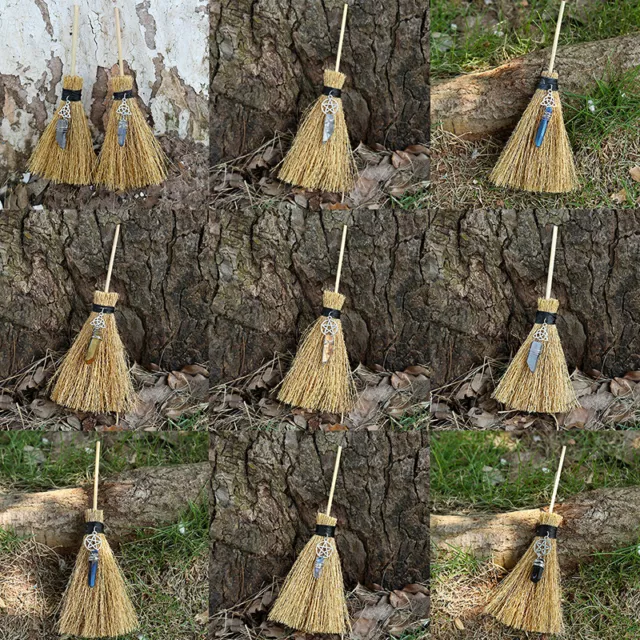 Dust Removal Broom Pentagram Mini Witch Broom Witchcraft Raw Wicca Altar Broom