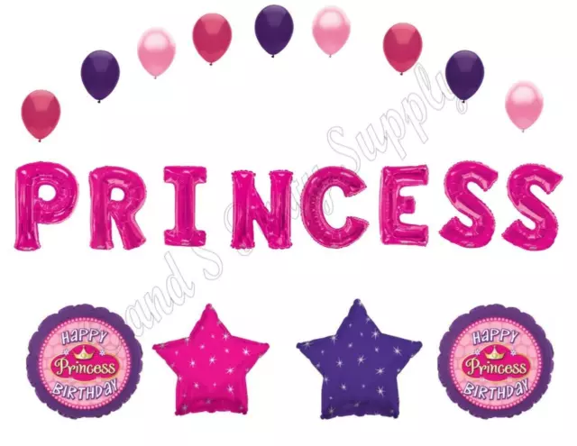 PRINCESS 34" XL LETTERS! Happy Birthday Party Balloons Decoration Disney Sofia