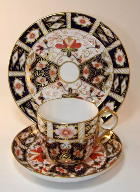 Royal Crown Derby 2451 Imari Trio Large Coffee Cup Saucer Side Plate VGC