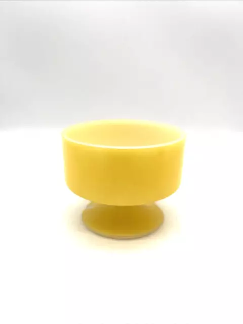 Federal Yellow Milk Glass Footed Sherbet Dessert Ice Cream Cup Bowl Dish