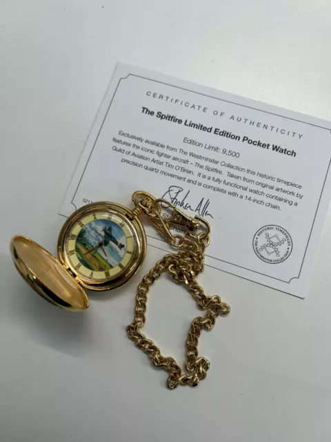 Westminster Raf Ltd Pocket Watch On Chain - The Spitfire