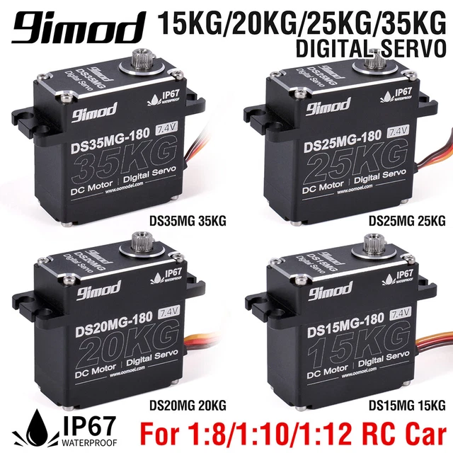 9imod Arduino Servo 35kg 25kg 20kg 15kg Steering Metal Gear Digital RC 1/ 10 Car