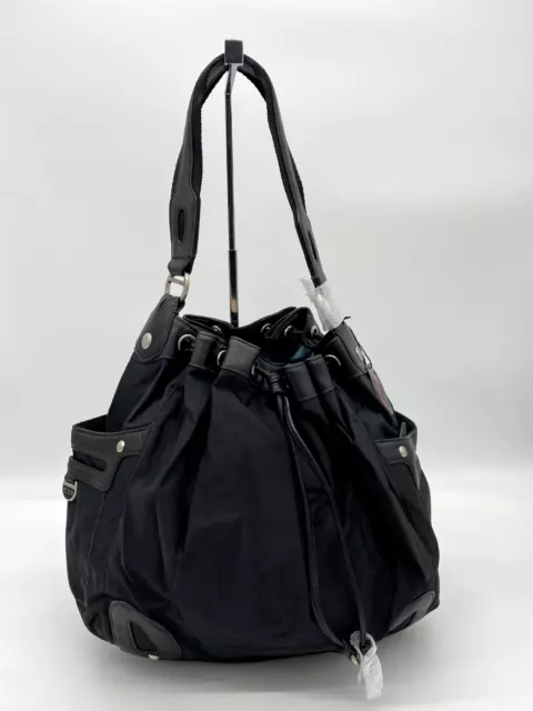 TUMI BALLISTIC NYLON w/ Leather Trim Drawstring Bag 13