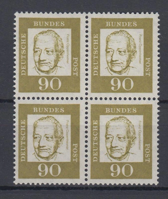 Bund 360y 4er Block Bedeutende Deutsche 90 Pf postfrisch
