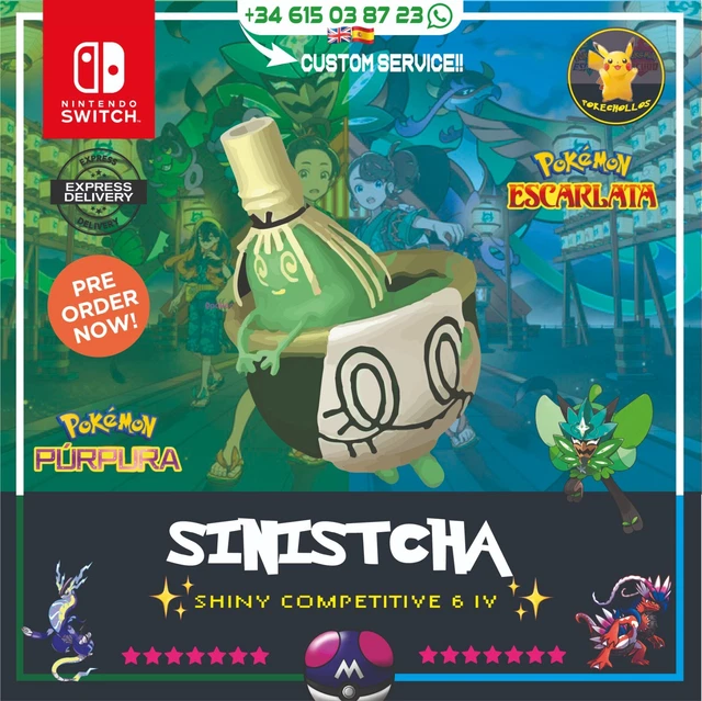 Pokémon Scarlatto E Viola – Sinistcha Lucido Con 6IV (Personalizzabile) - Foto 2