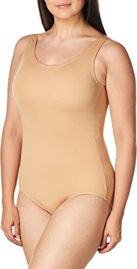 Capezio Women's Team Basic Tank Leotard TB142, Light Suntan, Medium