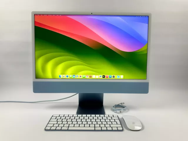 Apple iMac 24" M1 8-Core CPU 7-Core GPU 8GB RAM 256 GB SSD Blau refurbished