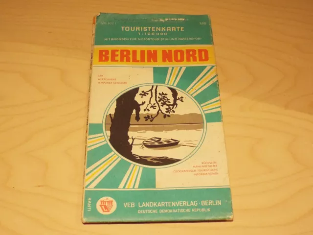 DDR Landkarte Touristenkarte 1 : 100 000 Berlin Nord