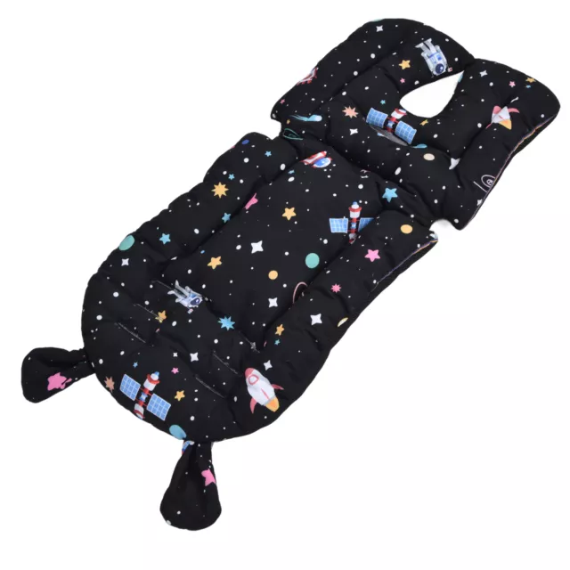 (Little Astronaut)Baby Pushchair Liner Polyester Fiber Baby Trolley Pad