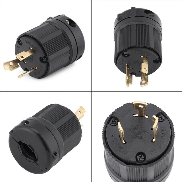 1 X NEMA L6-30P Électrique Connecteur Prise 3-Pole Alimentation Prise 30A 250V