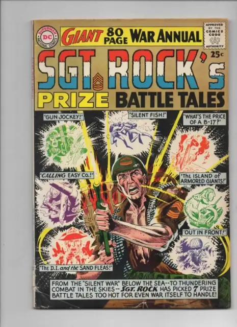 SGT ROCK's Prize Battle Tales #1, VG+, Annual, Joe Kubert, Army DC 1964
