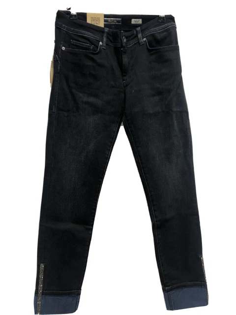 Jean Femme Deepend Droit Taille W31 Noir - 97% Coton, Neuf Avec étiquettes