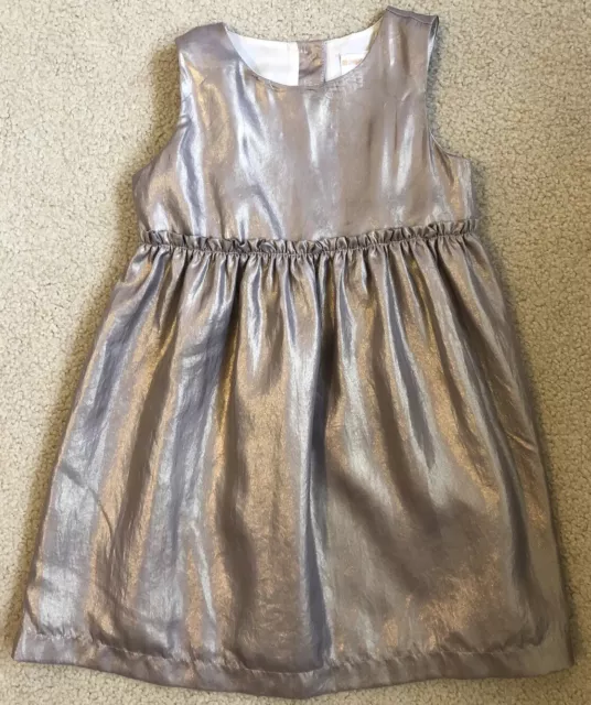 GYMBOREE size 5 Girls Gold Metallic Sleeveless Party Holiday Dress