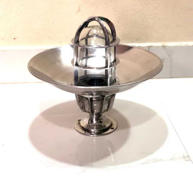 Marine Decor Vintage Ceiling Mount Solid Aluminum Bulkhead Lamp With Shade Lot 2