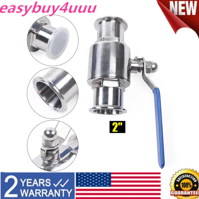 Ball Valve 2 Inch Stainless 316 2 Way Ball Valve Tri Clamp Ferrule Full Port